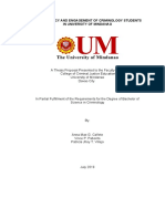 Self-Efficacy and Engagement of Criminology Students at University of Mindanao