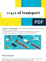 Ways of Transport