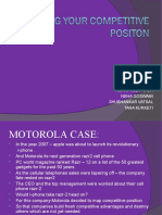 Motorola Case Study: Mapping Competitive Position