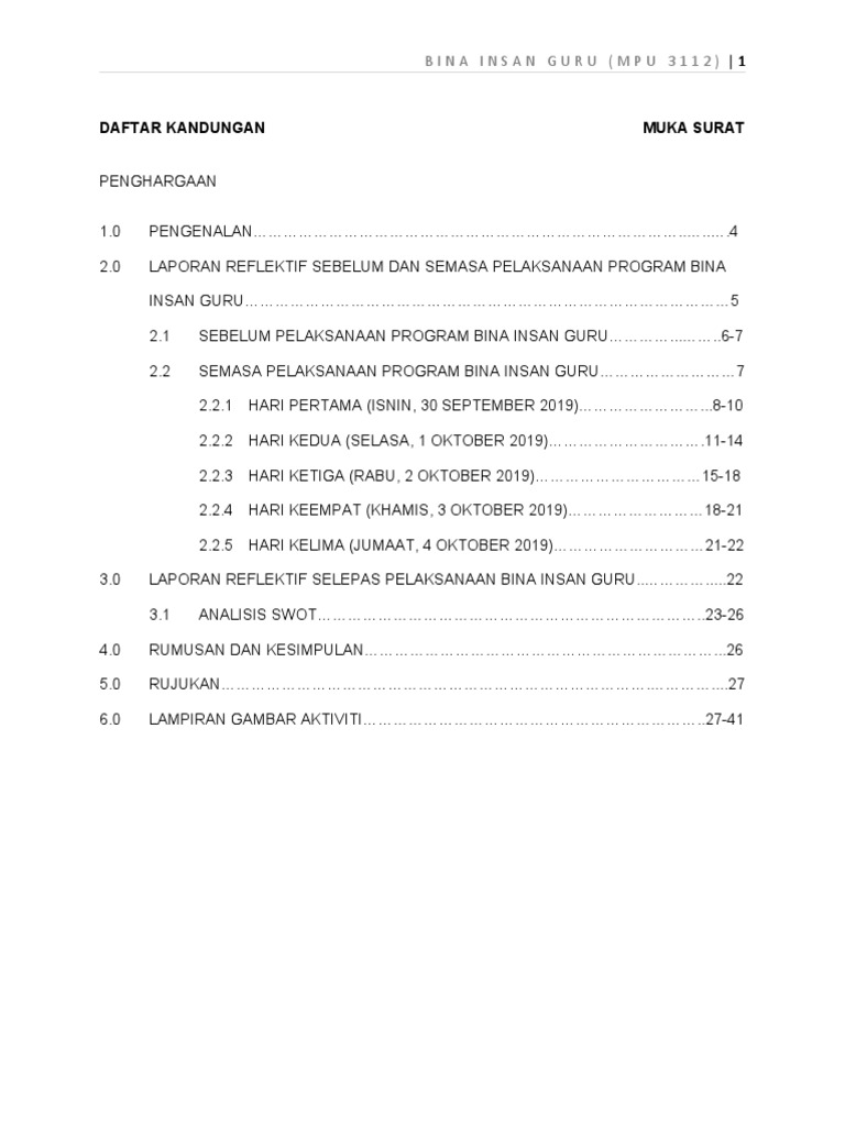 Laporan Reflektif Big Pdf