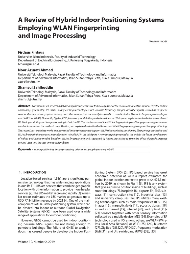 Hybrid Indoor Positioning: WLAN & Imaging | PDF | Fingerprint | Wi Fi