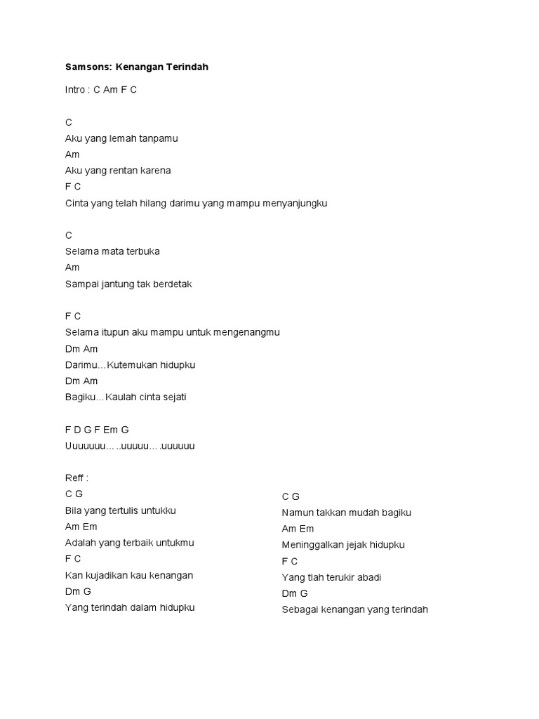 Chord Lagu Pdf
