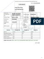 Vehicle registration receipt details