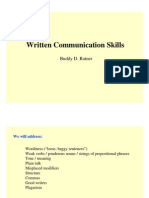 Written Communication Skills