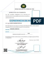 Comstancia de Ingreso Maestria Ingenieria Ambiental