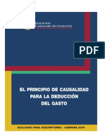 El Principio de Causalidad para La Deducción Del Gasto