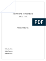 Financial Statement Analysis: Submitted By: Saket Jhanwar 09BS0002013