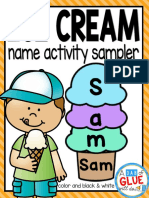 Ice Cream Name Activity Sampler