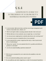 ANNEX 6.4: A List of Questions To Guide You in The Design of Your Project'S Materials Handling System