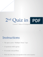 2 Quiz in ICT: Lesson 2: Rules of Nettiquette