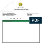 Cot-Rpms Observation Notes Form