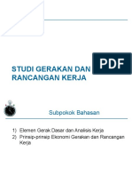 Studi Gerakan Dan Rancangan Kerja