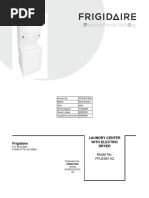 Frigidaire Laundry Center With Electric Dryer: Model No. FFLE3911Q