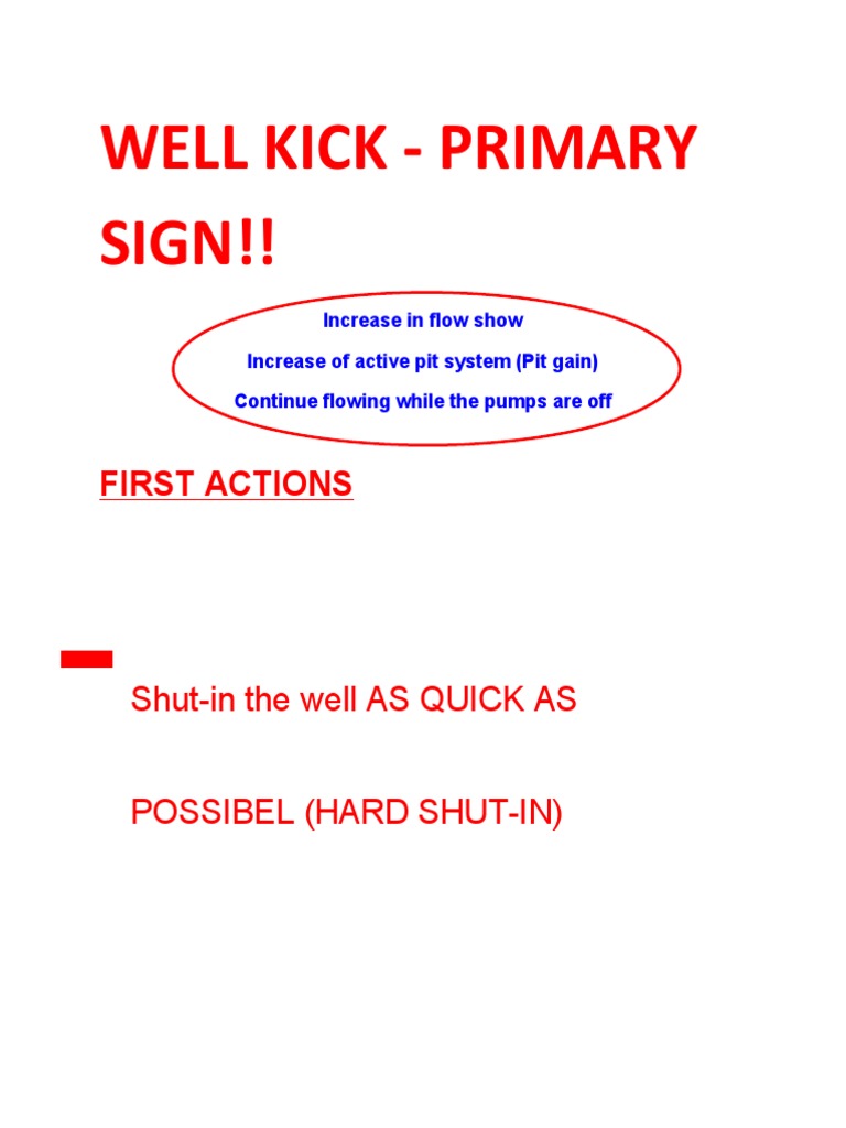 Well Kick Response Protocol | PDF