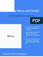 Supporting Marcy and Daniel: .Some of My Thoughts After Reading Through This Module