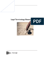 Legal Terminology Glossaries TOC