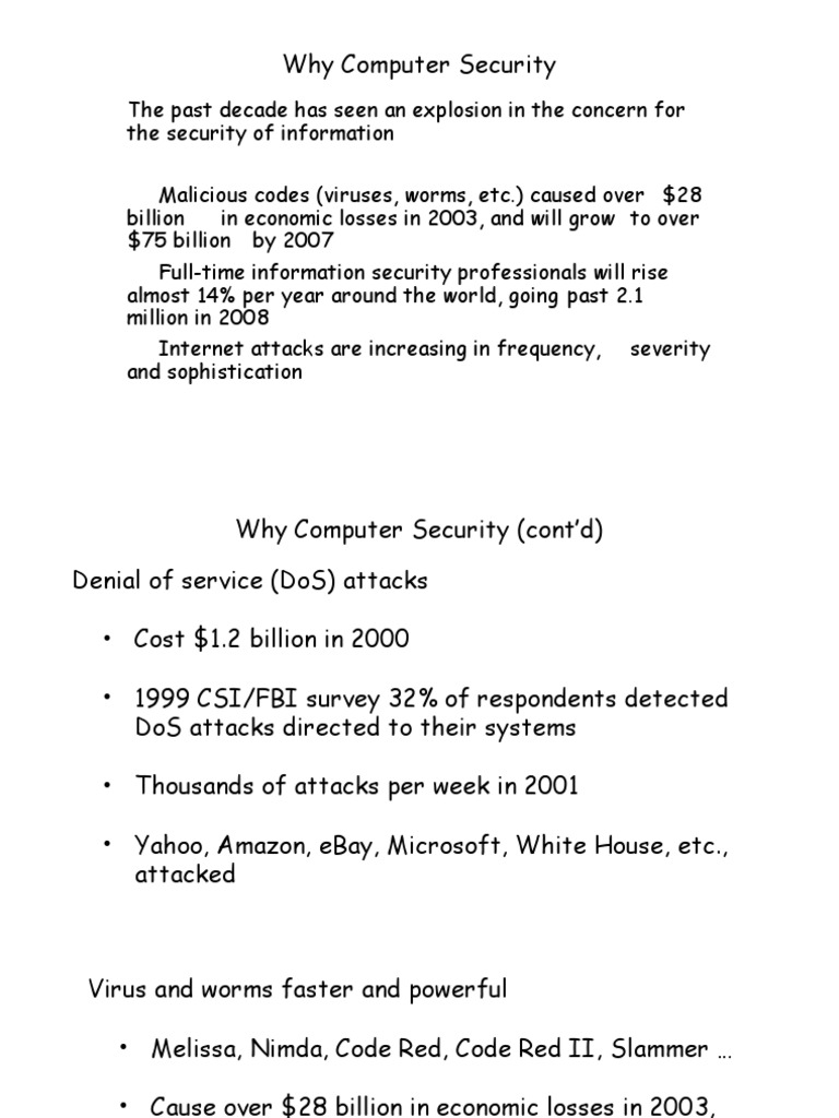 Why Computer Security | PDF | Cryptography | Computer Virus