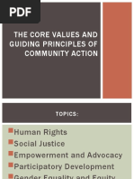 Core Values On Community Action