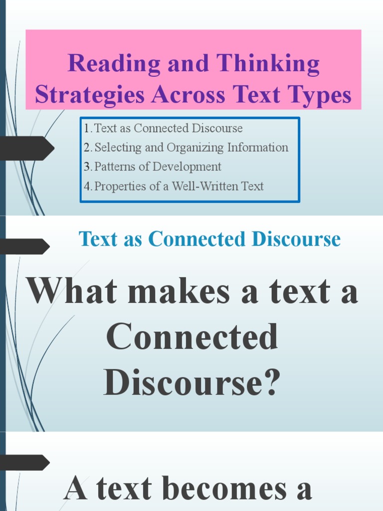 Reading and Thinking Strategies Across Text Types PDF Argument Linguistics