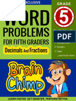 Word Problems For Fifth Graders - Decimals and Fractions Ages 10 11, Grade 5