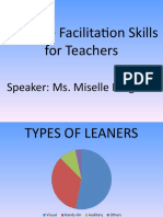 Effective Facilitation Skills For Teachers: Speaker: Ms. Miselle Bergonia