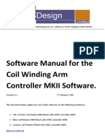 CNC Design Coil Winder Software Manual ARM MKII V1 0