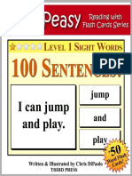 Level 1 Sight Words - 100 Sentences With 50 Word Flash Cards! (Easy Peasy Reading & Flash Card Series Book 11)