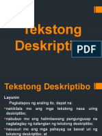 Ang Tekstong Deskriptibo