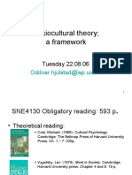 Sociocultural Theory A Framework