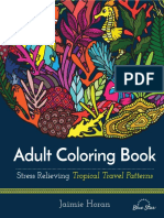 Adult Coloring Book - Stress Relieving Tropical Travel Patterns PDF