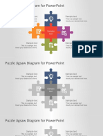 Puzzle Jigsaw Diagram For Powerpoint: Sample Text Sample Text