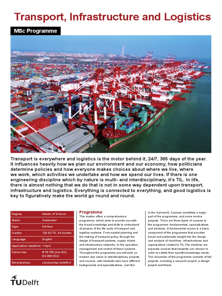 MSc in Transport & Logistics Program | PDF | Master's Degree | Transport