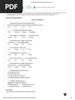 Olympiad English Pronouns Worksheet Grade 5