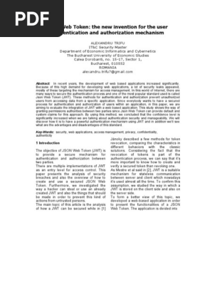 Scientific Paper Alexandru Trifu Pdf Encryption Http Cookie