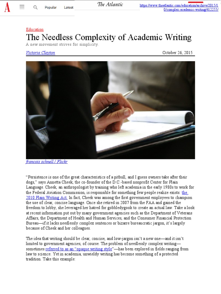 What Is Academic Complexity? _ Academic Writing Style – TJJVCB