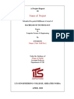 Final Year Project Report Manual - Prepration - B - Tech