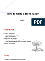 Session 3 How To Write A Term Paper