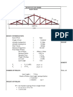 Design of Top Chord Main Truss