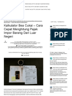 Kalkulator Bea Cukai - Cara Cepat Menghitung Pajak Impor Barang Dari Luar Negeri - Blog Customs Clearance Indonesia