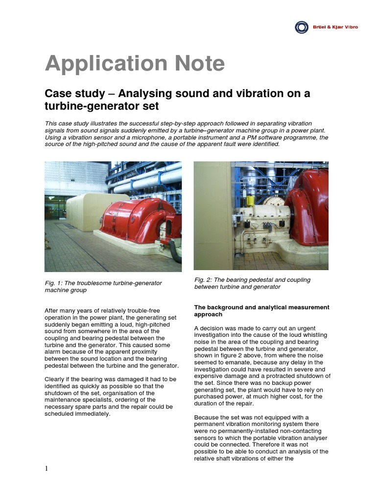 Turbine-Generator Sound and Vibration Analysis | PDF | Sound | Spectrum