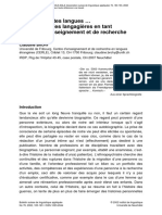 Raconte-Moi Tes Langues ... Les Biographies Langagières en Tant Qu'outils D'enseignement Et de Recherche