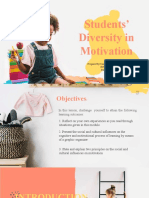 Students' Diversity in Motivation: Prepared By:casabal Christine Joanne Elfa, John Anthony Sumilang, Jubelle