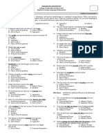 ADAMSON UNIVERSITY MIDTERM EXAMINATION: FUNCTIONS AND PHRASES