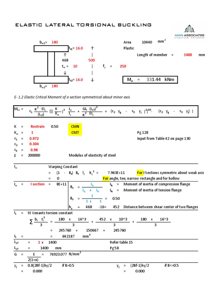 Elastic Lateral Torsional Buckling | PDF | Buckling | Materials Science
