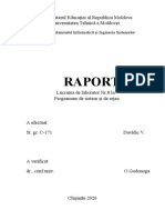 Raport: Ministerul Educației Al Republicii Moldova Universitatea Tehnică A Moldovei