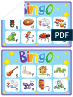 Alphabet and Vocabulary Bingo Game Lowercase A M
