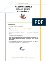 Ensayo2 Simce Matematica 8basico-2009 PDF