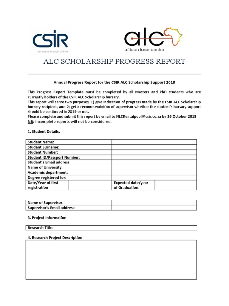 Student Annual Progress Report Template 20  PDF Inside Student Progress Report Template