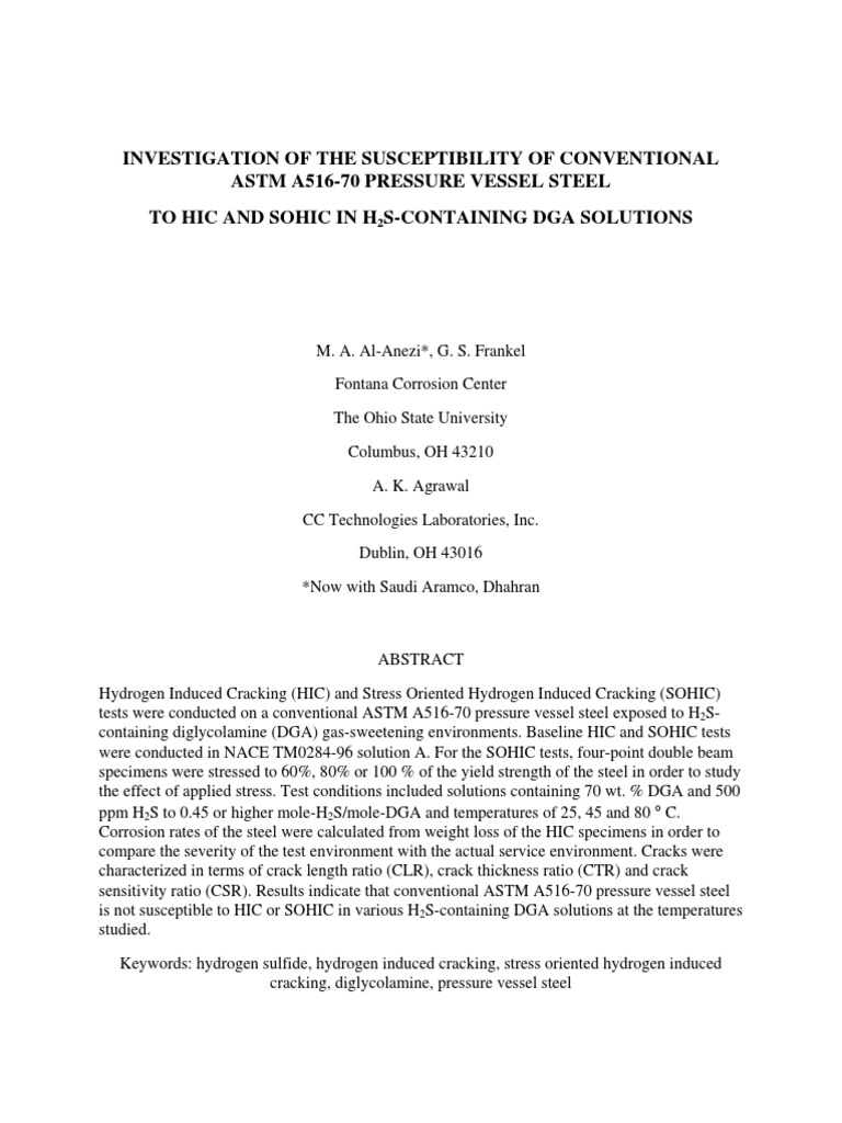 Dga Hic Sohic PDF | PDF | Fracture | Corrosion