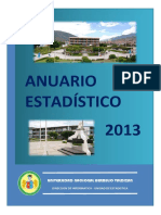 Anuario Estadistico 2013